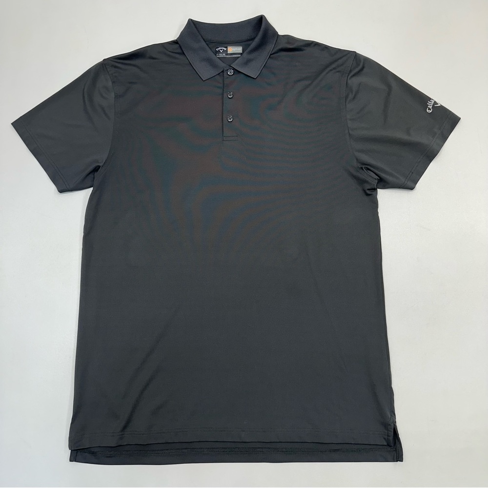 Callaway Grey Sporty Opti Dri Golf Polo Men’s Size Large Tall - Picture 2 of 10